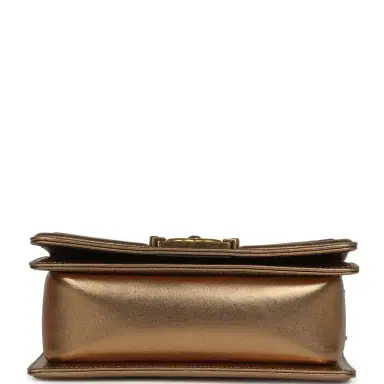 Chanel Pre-owned Chanel Small Boy Bag Metallic Gold Python Antique Gold Hardware | Thumbnail 6 Chanel Pre-owned Chanel Small Boy Bag Metallic Gold Python Antique Gold Hardware | Thumbnail 6