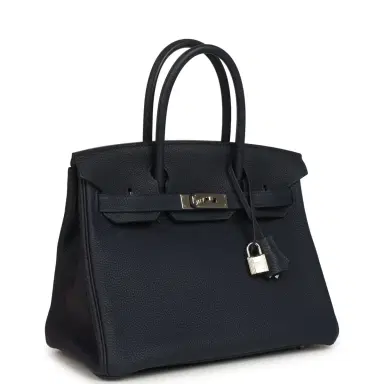 HERMÈS Pre-owned Hermes Birkin 30 Bleu Nuit Togo Palladium Hardware | Thumbnail 2 HERMÈS Pre-owned Hermes Birkin 30 Bleu Nuit Togo Palladium Hardware | Thumbnail 2