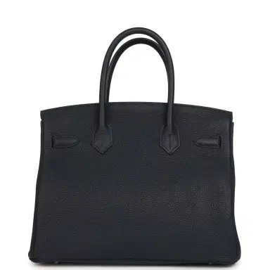 HERMÈS Pre-owned Hermes Birkin 30 Bleu Nuit Togo Palladium Hardware | Thumbnail 4 HERMÈS Pre-owned Hermes Birkin 30 Bleu Nuit Togo Palladium Hardware | Thumbnail 4