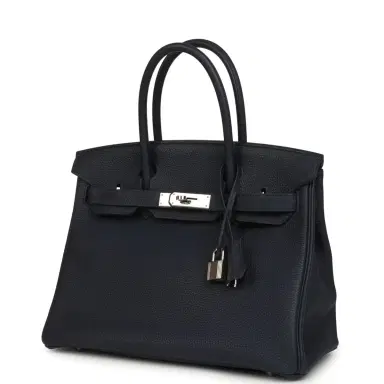HERMÈS Pre-owned Hermes Birkin 30 Bleu Nuit Togo Palladium Hardware | Thumbnail 5 HERMÈS Pre-owned Hermes Birkin 30 Bleu Nuit Togo Palladium Hardware | Thumbnail 5