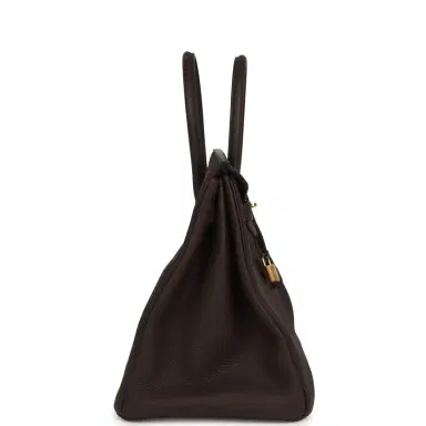 HERMÈS Pre-owned Hermes Birkin 35 Chocolate Togo Gold Hardware | Thumbnail 3 HERMÈS Pre-owned Hermes Birkin 35 Chocolate Togo Gold Hardware | Thumbnail 3