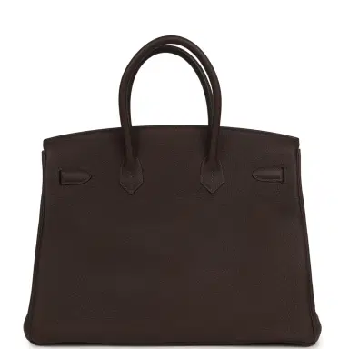 HERMÈS Pre-owned Hermes Birkin 35 Chocolate Togo Gold Hardware | Thumbnail 4 HERMÈS Pre-owned Hermes Birkin 35 Chocolate Togo Gold Hardware | Thumbnail 4