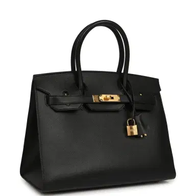 HERMÈS Pre-owned Hermes Birkin Sellier 30 Black Madame Gold Hardware | Thumbnail 2 HERMÈS Pre-owned Hermes Birkin Sellier 30 Black Madame Gold Hardware | Thumbnail 2