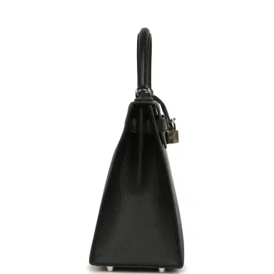 HERMÈS Pre-owned Hermes Kelly Sellier 28 Black Epsom Palladium Hardware | Thumbnail 3 HERMÈS Pre-owned Hermes Kelly Sellier 28 Black Epsom Palladium Hardware | Thumbnail 3