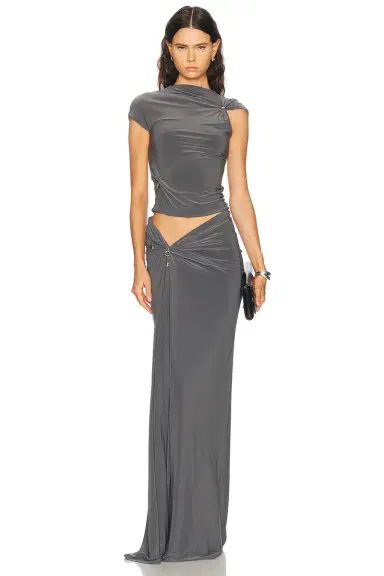 Grace Ling Relic Charms Draped Maxi Skirt | Thumbnail 5 Grace Ling Relic Charms Draped Maxi Skirt | Thumbnail 5