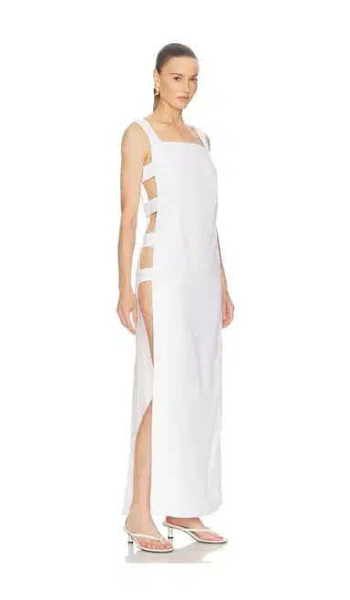 ADRIANA DEGREAS Linen Cage Coverup | Thumbnail 3 ADRIANA DEGREAS Linen Cage Coverup | Thumbnail 3