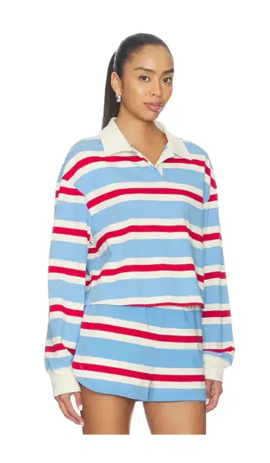 Year of Ours Striped Cotton Jersey Rugby Pullover | Thumbnail 2 Year of Ours Striped Cotton Jersey Rugby Pullover | Thumbnail 2