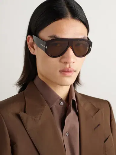 Tom Ford Bronson Aviator-Style Tortoiseshell Acetate Sunglasses - Men | Thumbnail 2 Tom Ford Bronson Aviator-Style Tortoiseshell Acetate Sunglasses - Men | Thumbnail 2