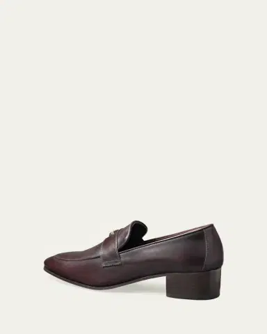 Bougeotte Brushed Leather Block-Heel Loafers | Thumbnail 2 Bougeotte Brushed Leather Block-Heel Loafers | Thumbnail 2