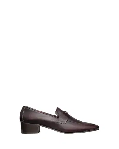 Bougeotte Brushed Leather Block-Heel Loafers | Thumbnail 1 Bougeotte Brushed Leather Block-Heel Loafers | Thumbnail 1