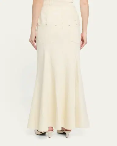Wiederhoeft Button-Front Denim Maxi Tulip Skirt | Thumbnail 3 Wiederhoeft Button-Front Denim Maxi Tulip Skirt | Thumbnail 3