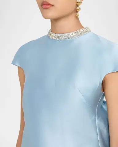 Atelier Prabal Gurung Naomi Crystal Button-Back Gown with Train | Thumbnail 5 Atelier Prabal Gurung Naomi Crystal Button-Back Gown with Train | Thumbnail 5