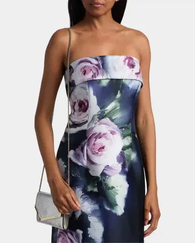 Rickie Freeman for Teri Jon Sleeveless Floral-Print Mikado Dress | Thumbnail 5 Rickie Freeman for Teri Jon Sleeveless Floral-Print Mikado Dress | Thumbnail 5