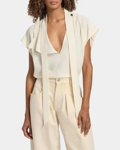 Isabel Marant Selene Tie-Neck Blouse | Thumbnail 4 Isabel Marant Selene Tie-Neck Blouse | Thumbnail 4
