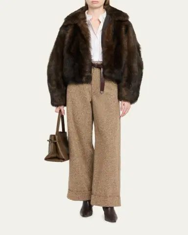 Brunello Cucinelli Donegal Wool Relaxed Trousers | Thumbnail 2 Brunello Cucinelli Donegal Wool Relaxed Trousers | Thumbnail 2