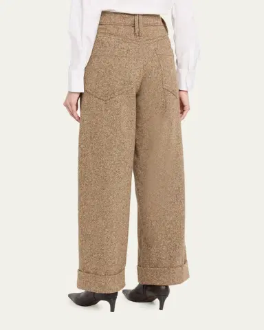 Brunello Cucinelli Donegal Wool Relaxed Trousers | Thumbnail 3 Brunello Cucinelli Donegal Wool Relaxed Trousers | Thumbnail 3