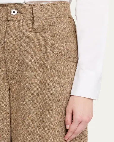 Brunello Cucinelli Donegal Wool Relaxed Trousers | Thumbnail 5 Brunello Cucinelli Donegal Wool Relaxed Trousers | Thumbnail 5
