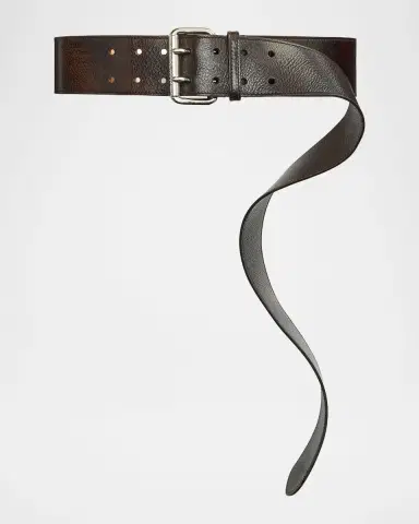 Ralph Lauren Collection Distressed Double-Prong Long Belt | Thumbnail 4 Ralph Lauren Collection Distressed Double-Prong Long Belt | Thumbnail 4