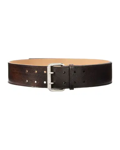 Ralph Lauren Collection Distressed Double-Prong Long Belt | Thumbnail 1 Ralph Lauren Collection Distressed Double-Prong Long Belt | Thumbnail 1