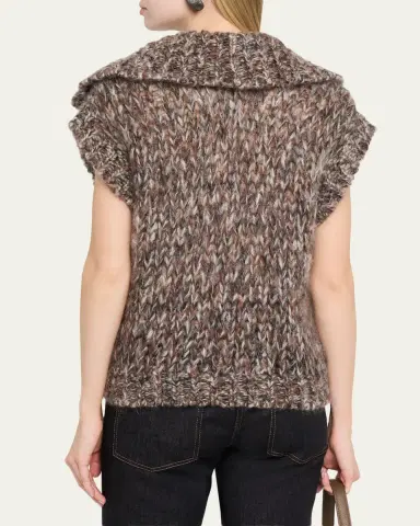 Brunello Cucinelli Winter Crochet Mohair Sweater | Thumbnail 3 Brunello Cucinelli Winter Crochet Mohair Sweater | Thumbnail 3