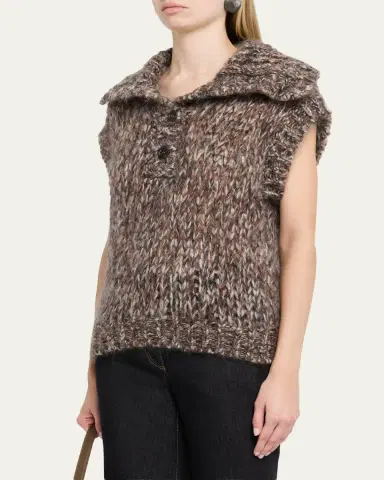 Brunello Cucinelli Winter Crochet Mohair Sweater | Thumbnail 4 Brunello Cucinelli Winter Crochet Mohair Sweater | Thumbnail 4