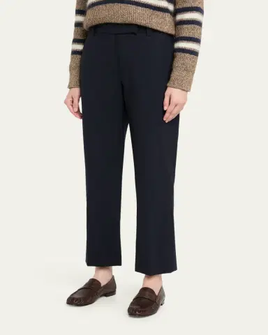 Brunello Cucinelli Tropical Luxury Wool Ankle-Length Trousers | Thumbnail 4 Brunello Cucinelli Tropical Luxury Wool Ankle-Length Trousers | Thumbnail 4