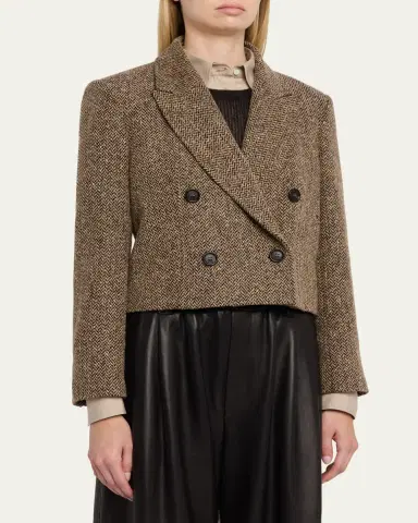 Brunello Cucinelli Sparkling Wool Herringbone Blazer | Thumbnail 4 Brunello Cucinelli Sparkling Wool Herringbone Blazer | Thumbnail 4