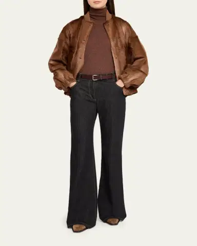 Brunello Cucinelli Shimmering Cashmere-Silk Knit Turtleneck Sweater | Thumbnail 2 Brunello Cucinelli Shimmering Cashmere-Silk Knit Turtleneck Sweater | Thumbnail 2