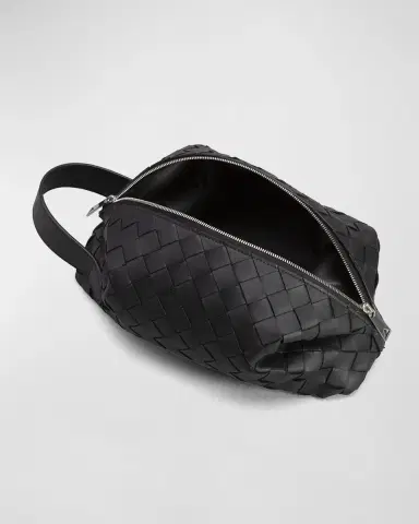 Bottega Veneta Men's Intrecciato Leather Toiletry Bag | Thumbnail 3 Bottega Veneta Men's Intrecciato Leather Toiletry Bag | Thumbnail 3
