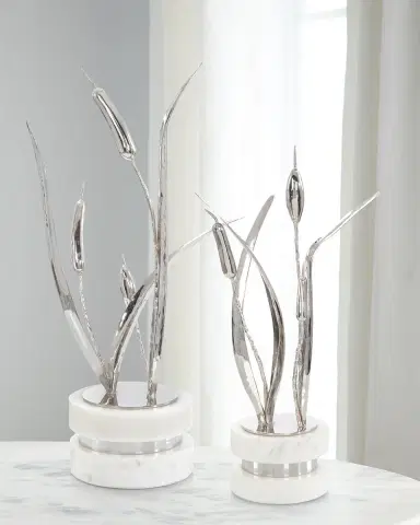 John-Richard Collection Cattails Sculpture on Marble, Large | Thumbnail 2 John-Richard Collection Cattails Sculpture on Marble, Large | Thumbnail 2