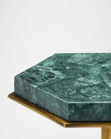 John-Richard Collection Verde Alpi Marble Martini Table | Thumbnail 2 John-Richard Collection Verde Alpi Marble Martini Table | Thumbnail 2