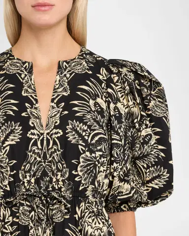 Ulla Johnson Tasneem Pleated Deep-V Satin Gown | Thumbnail 6 Ulla Johnson Tasneem Pleated Deep-V Satin Gown | Thumbnail 6