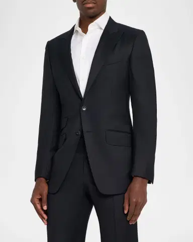 TOM FORD Men's Wool-Silk Master Twill Suit | Thumbnail 4 TOM FORD Men's Wool-Silk Master Twill Suit | Thumbnail 4