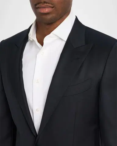 TOM FORD Men's Wool-Silk Master Twill Suit | Thumbnail 6 TOM FORD Men's Wool-Silk Master Twill Suit | Thumbnail 6