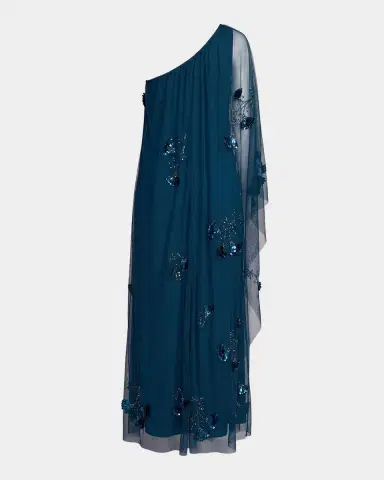 Mac Duggal Embellished Trapeze One-Shoulder Gown | Thumbnail 5 Mac Duggal Embellished Trapeze One-Shoulder Gown | Thumbnail 5