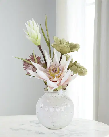John-Richard Collection Pretty in Pink 19" Faux Floral Arrangement in Ceramic Vase | Thumbnail 1 John-Richard Collection Pretty in Pink 19" Faux Floral Arrangement in Ceramic Vase | Thumbnail 1