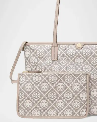 Tory Burch T Monogram Coated Canvas Tote Bag | Thumbnail 5 Tory Burch T Monogram Coated Canvas Tote Bag | Thumbnail 5