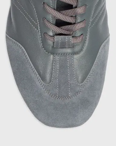 Gucci Men's Flex Suede and Leather Web Low-Top Sneakers | Thumbnail 3 Gucci Men's Flex Suede and Leather Web Low-Top Sneakers | Thumbnail 3