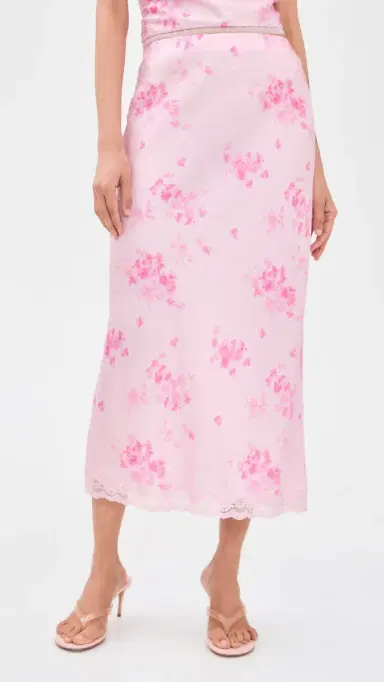 LoveShackFancy Castle Skirt Blushing Blonde | Thumbnail 2 LoveShackFancy Castle Skirt Blushing Blonde | Thumbnail 2