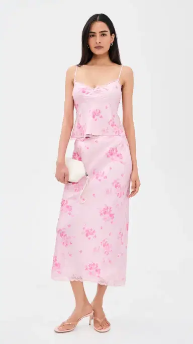 LoveShackFancy Castle Skirt Blushing Blonde | Thumbnail 5 LoveShackFancy Castle Skirt Blushing Blonde | Thumbnail 5