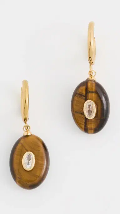 By Adina Eden Turtle Charm Drop Earrings Brown One Size | Thumbnail 2 By Adina Eden Turtle Charm Drop Earrings Brown One Size | Thumbnail 2