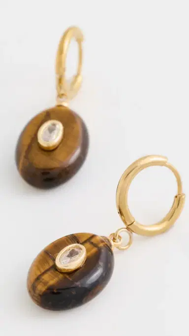 By Adina Eden Turtle Charm Drop Earrings Brown One Size | Thumbnail 4 By Adina Eden Turtle Charm Drop Earrings Brown One Size | Thumbnail 4