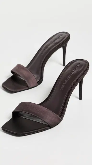 Black Suede Studio Naomi Satin Mules Cacao Satin | Thumbnail 5 Black Suede Studio Naomi Satin Mules Cacao Satin | Thumbnail 5