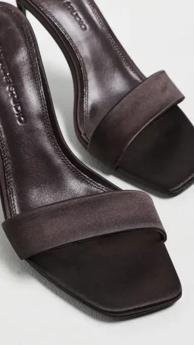 Black Suede Studio Naomi Satin Mules Cacao Satin | Thumbnail 6 Black Suede Studio Naomi Satin Mules Cacao Satin | Thumbnail 6