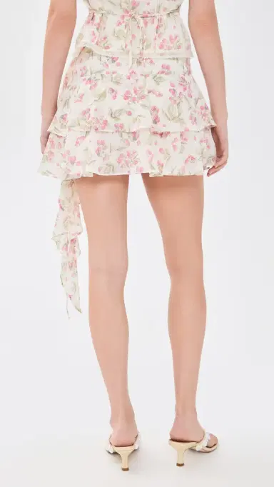 Wayf Talia Ruffle Skort Garden Raspberry | Thumbnail 3 Wayf Talia Ruffle Skort Garden Raspberry | Thumbnail 3