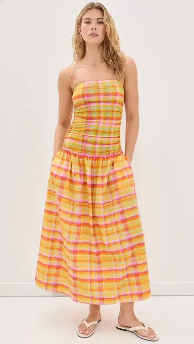 Never Fully Dressed Check Lola Dress Pink | Thumbnail 2 Never Fully Dressed Check Lola Dress Pink | Thumbnail 2