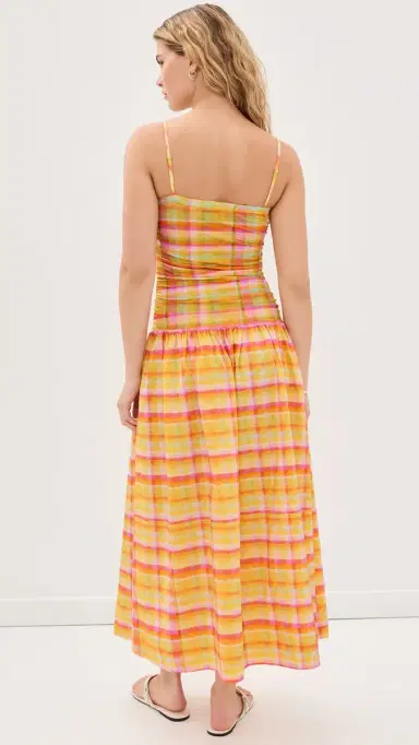 Never Fully Dressed Check Lola Dress Pink | Thumbnail 3 Never Fully Dressed Check Lola Dress Pink | Thumbnail 3