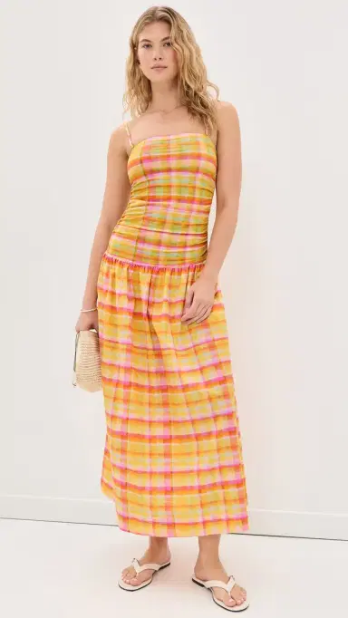 Never Fully Dressed Check Lola Dress Pink | Thumbnail 5 Never Fully Dressed Check Lola Dress Pink | Thumbnail 5