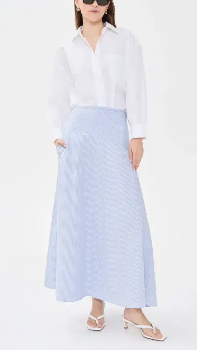 Theory Angle Yoke Skirt Blue Multi | Thumbnail 5 Theory Angle Yoke Skirt Blue Multi | Thumbnail 5
