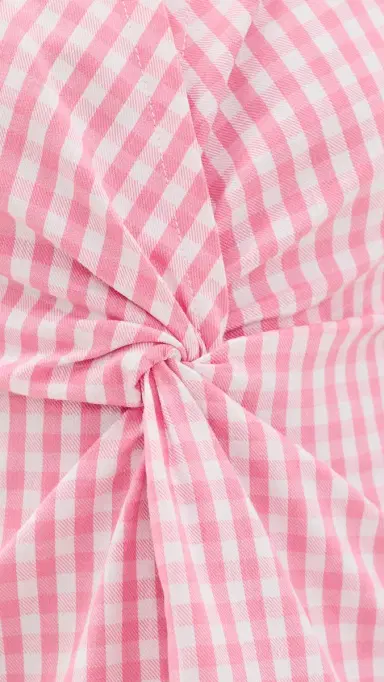 Cinq à Sept Gingham Denim Mckenna Mini Dress Elle Pink/White 4 | Thumbnail 6 Cinq à Sept Gingham Denim Mckenna Mini Dress Elle Pink/White 4 | Thumbnail 6